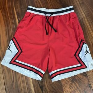 Air Jordan Dri-Fit Diamond Gym Sport Basketball Shorts Red Size M